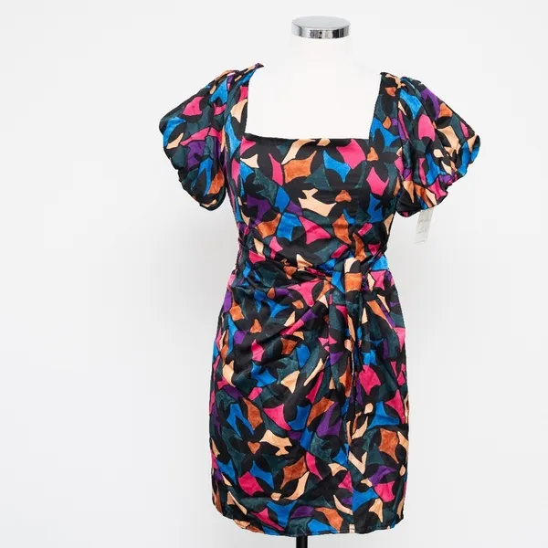 Show Me Your Mumu - Danielle Multicolor Satin‎ Mini Dress - Image 2