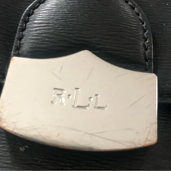 VTG Lauren Ralph Lauren Black Crossbody Shoulder Bag Leather Inner Pockets 10X8 - Image 3