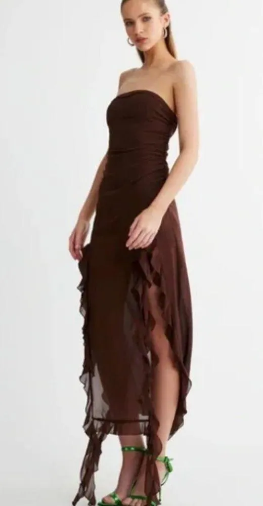 Lioness Women's Rendezvous Dress in Chocolate Brown NWT Size AU 10/M - Image 2