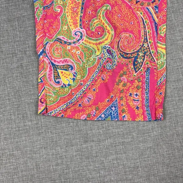 Lauren Ralph Lauren Paisley Capri Pants Womens Medium Elastic Waist - Image 2