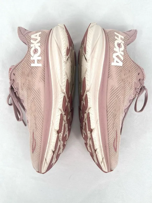 HOKA Clifton 9 Pale Mauve Peach Whip Running Shoes Women’s 9.5 B - Image 4