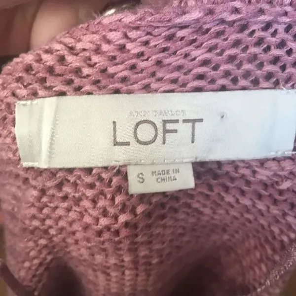 Loft Rose colored cotton blend lightweight feminine cardigan - Image 4