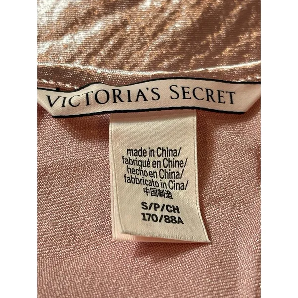Victoria's Secret Y2K 2000s Shiny Pink Cowl Neck Spaghetti Strap Sleeveless Top S - Image 7