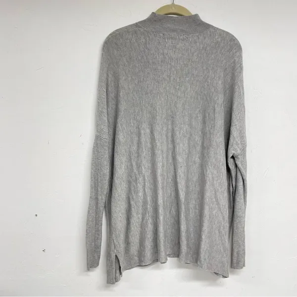 Romeo & Juliet Couture Grey Mock Neck Tunic Sweater Womens S Pockets Oversized - Image 10