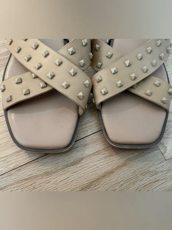A New Day Beige Studded Sandals - Image 4
