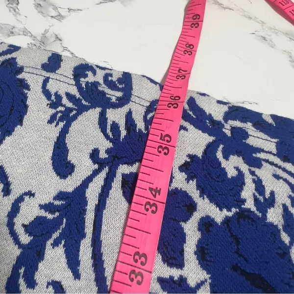 Anthropologie Maeve Leonie Dress by Maeve Bell Sleeve Size L blue white floral‎ - Image 4