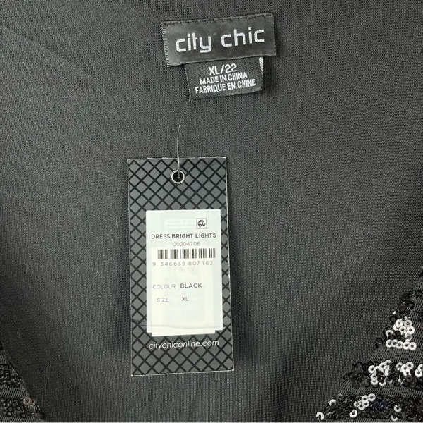 NWT City Chic Bright‎ Lights Sequin Cocktail Dress Size 22 - Image 4