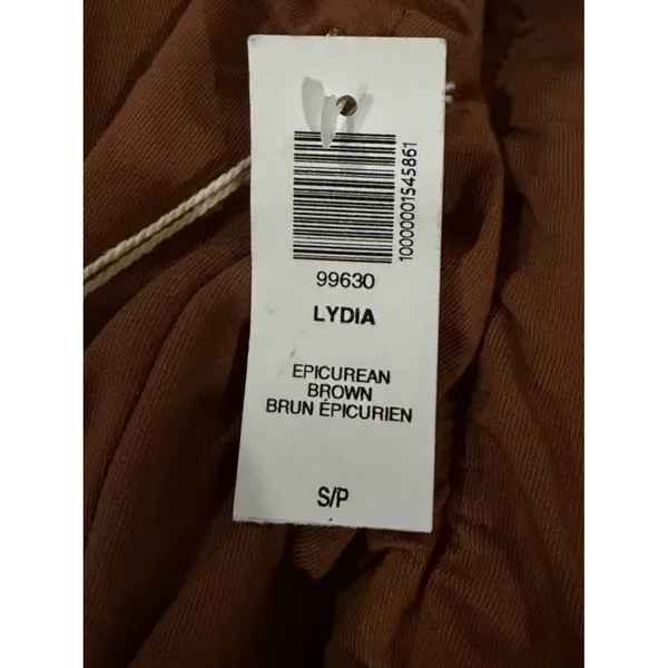 Wilfred Lydia Brown Ruched Mini Dress Bodycon‎ Small Petite Coquette Minimalist - Image 11