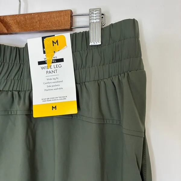 Member's Mark Green Wide Leg Travel Pants Elastic Waist NWT Womens Medium - Image 4