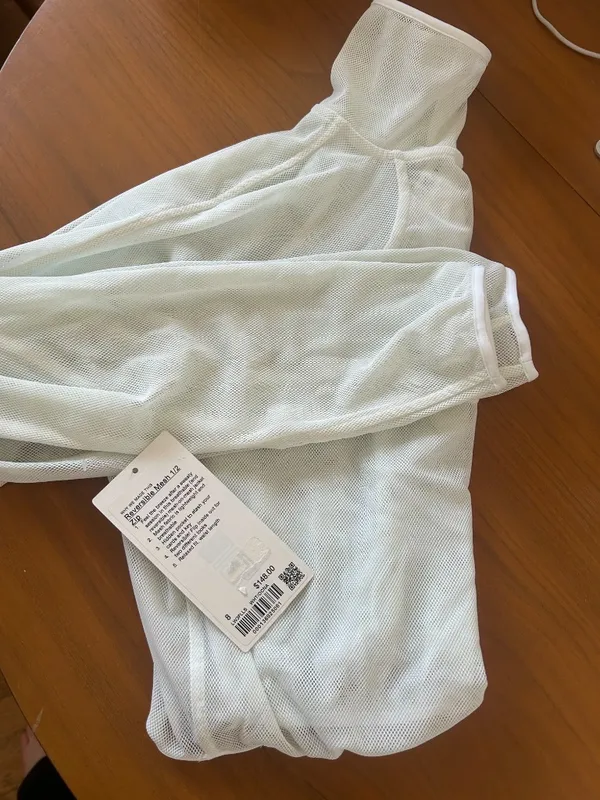 NWT Lululemon Reversible Mesh 1/2 Zip Jacket Long Sleeve WHITE - Image 9
