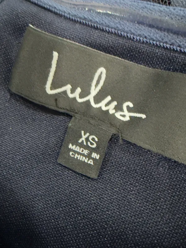 Lulu's Navy One-Shoulder Ruffle Wide-Leg Jumpsuit with Mesh Sleeve - Image 5