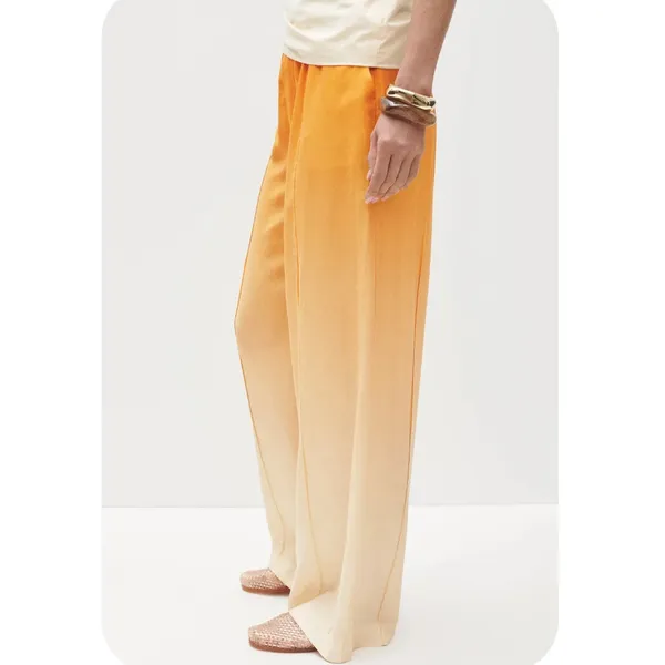 Significant Other Ombre Wide Leg Pants SIZE 2 Flowy Butter Yellow Designer $200 - Image 4
