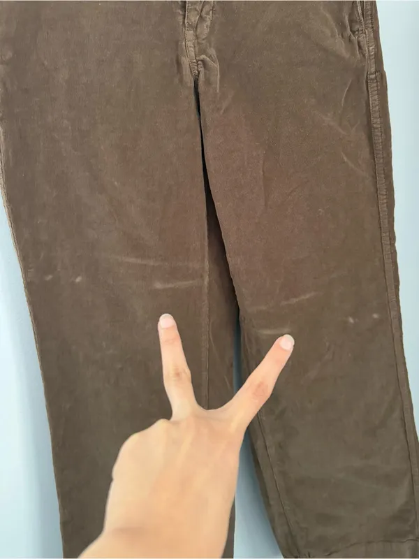 Carve‎ Designs 8 Straight Leg Pants Brown Mid Rise Organic Cotton - Image 2