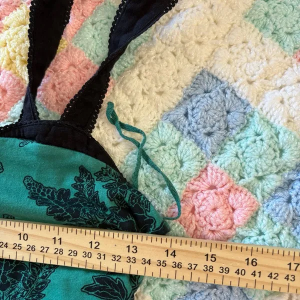 Free People Camisole Size XS Green Black Floral Print Tank Top - Image 6