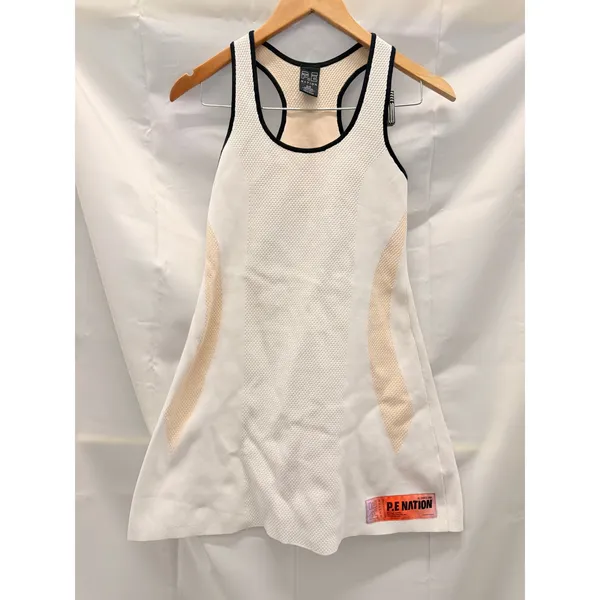 P.E‎ Nation Backswing Dress in Optic White Small Gym Tennis Running - Image 5