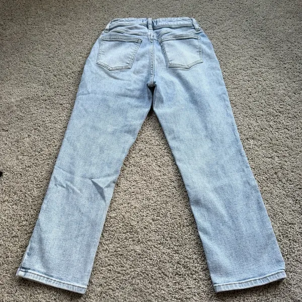 Studio Blue Straight Leg Light Wash Jeans Size 27 Flaws - Image 10