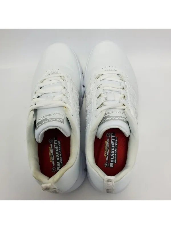 Skechers Flex Work Slip Resistant Memory Foam Eldred Dewey Athletic White Sz 8.5 - Image 11