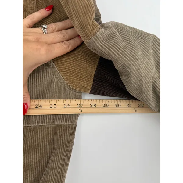 Urban Outfitters BDG Patchwork Corduroy Harrington Jacket Brown Colorblock L - Image 9