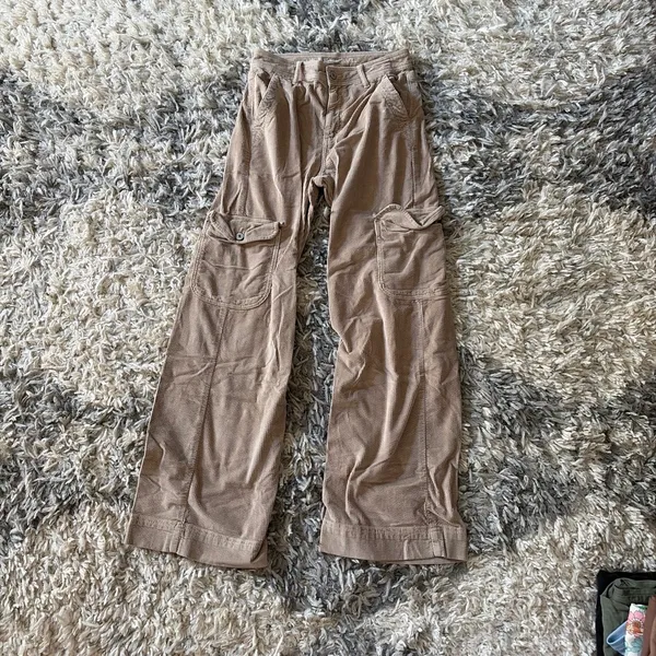 American Eagle Wide-Leg Corduroy Cargo Pants - Image 2