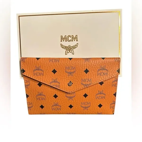 MCM Thin Envelope Clutch with Box - Image 2