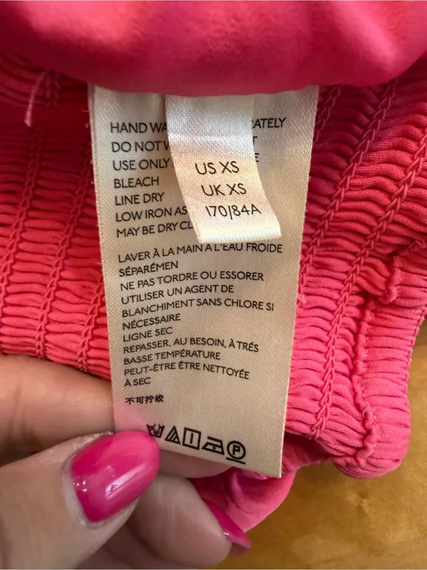 Free People Hot Pink Ruched Wrap Top - Image 4