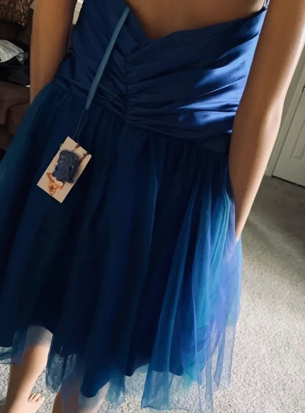 Chiqueprom prom party’s evening mini stapless dress Size 12 blue - Image 4