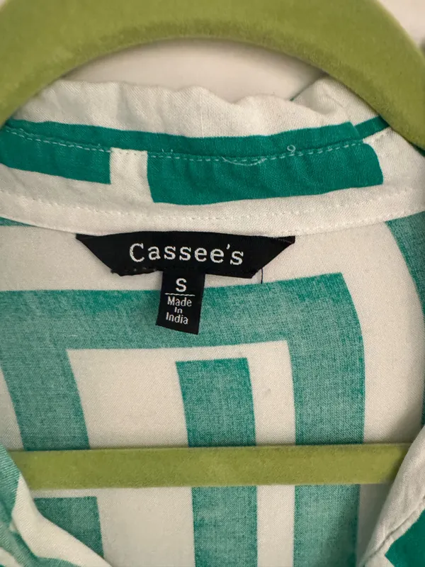 Women’s Green & White Dress - Image 2