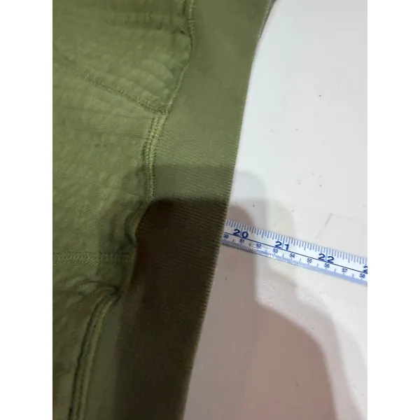 OFFLINE by Aerie Quilted Crewneck Sweatshirt Women XS Olive Green Thumbhole Cozy - Image 10