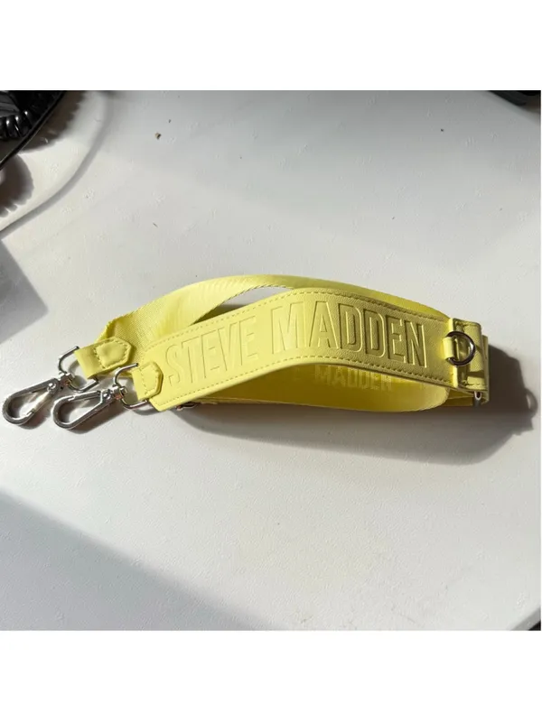 Steve Madden Neon Yellow Logo Guitar Crossbody Replacement Strap – Adjustable Si - Image 3