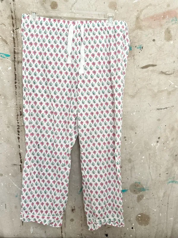 J Crew Cotton Pajama Set with Cropped Pant - Image 6