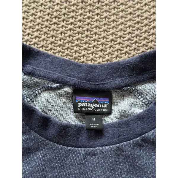 Patagonia‎ Womens Geologers Ahnya Crewneck Sweatshirt Blue Logo Sz M - Image 4