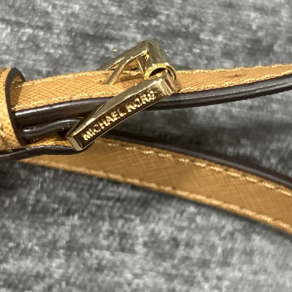 Michael Kors Tan Brown Replacement Crossbody Strap‎ Gold Hardware Saffiano Purse - Image 2