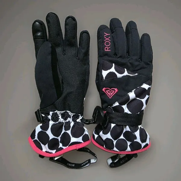 Roxy Women’s Gloves Black Size Medium Ski Snowboard Geometric Outdoor Snow Apres - Image 3