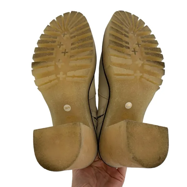 Free‎ People Boots 36.5 Tan Ankle Leather Block Heel Boho Festival - Image 9