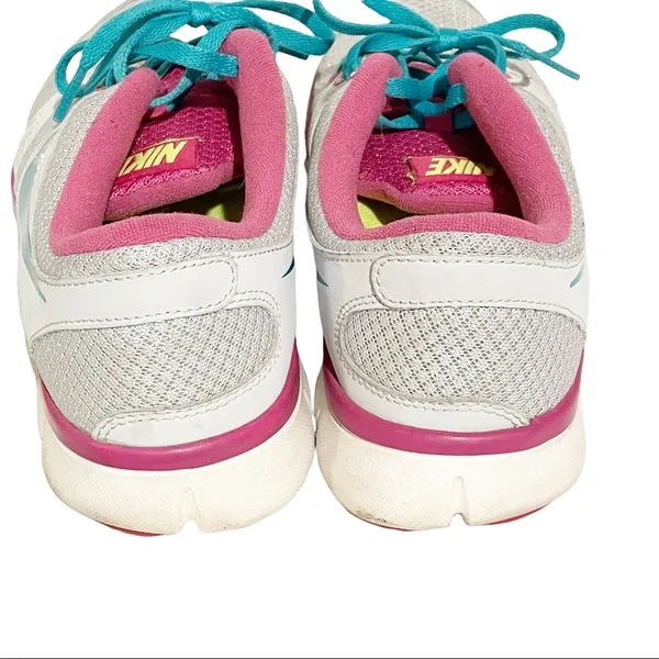 Nike Womens Size 9.5 Flex Experience Run‎ Pink Teal Low Top Running Sneakers - Image 3