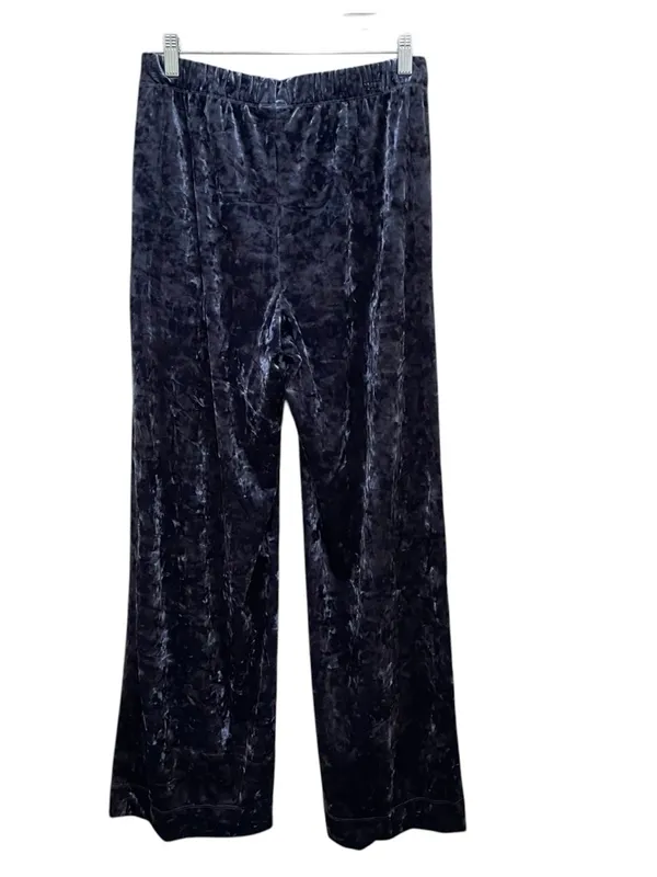 A New Day Crushed Velvet Wide Leg Pants Navy Blue Women’s Size Small Pull On NWT - Image 9