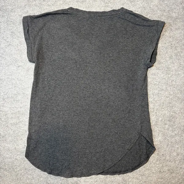 NFL TEAM APPAREL Women's V-Neck T-Shirt M Gray Heather Graphic - Image 5