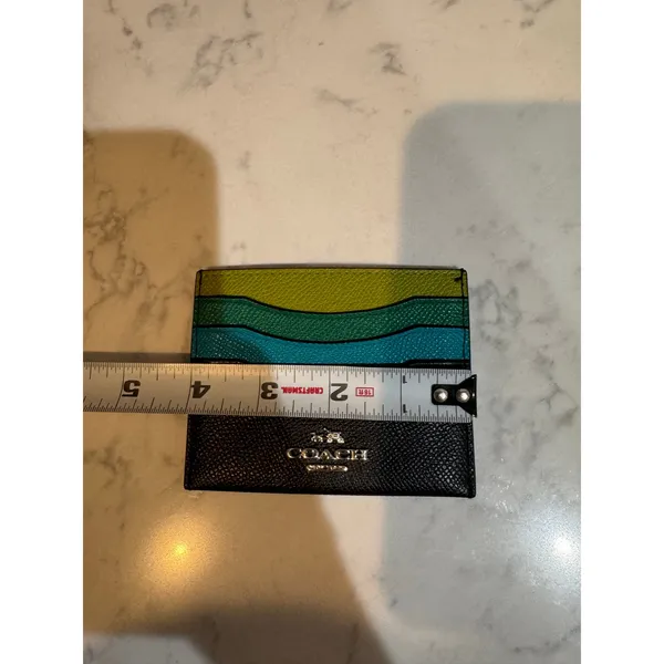 Coach wave card case pebbled leather vibrant colors minimalist sleek bold - Image 7