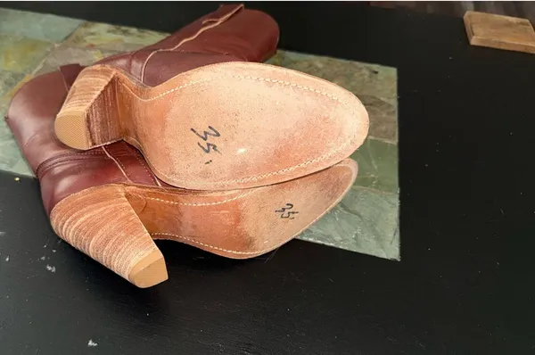 Red Frye Leather Boots Riding 8 - Image 5