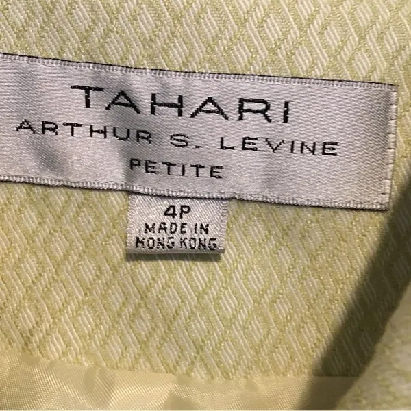 TAHARI Sleek, shimmer, hidden button, pockets, long coat with silky inner lining - Image 5
