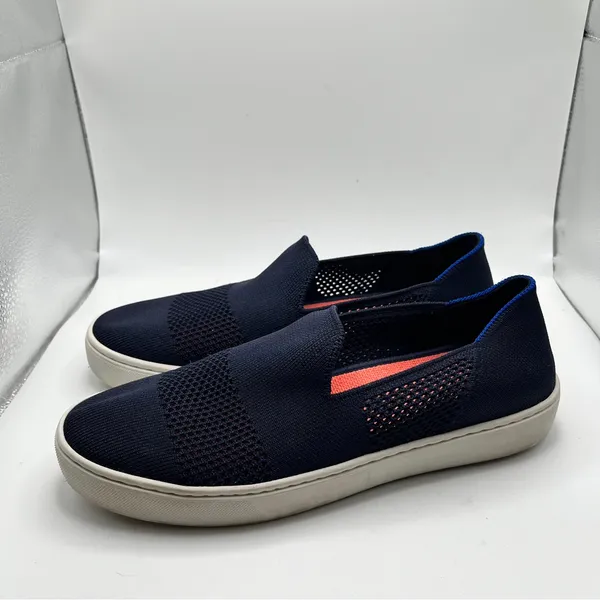 Rothy's The Sneaker Maritime Lattice Stitch Navy Slip On Shoes Women’s 9 EUC - Image 5