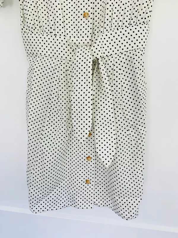 Tularosa Ellis Mini Dress White Black Polka Dot Nwt - Image 4