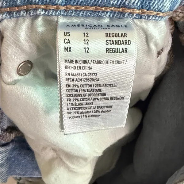 American Eagle Outfitters Light Blue Distressed Boyfriend Jeans - Image 12