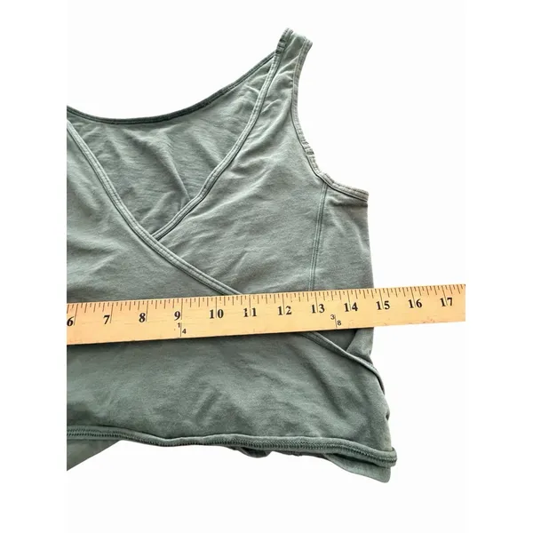 Lululemon It's A Tie Tank Size 4? Wrap Jade Green Gray Top Shirt Soft #III18-1 - Image 3
