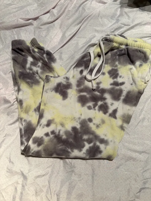 Garage black and yellow tie dye sweatpants - Image 5