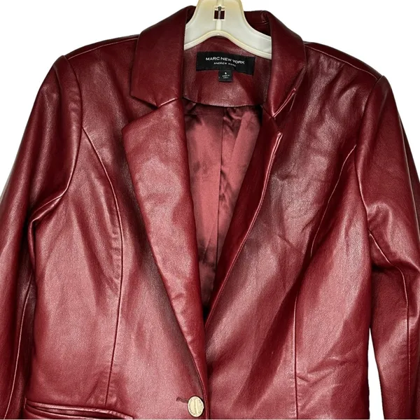 Marc New York‎ Vegan Leather Blazer - Image 2
