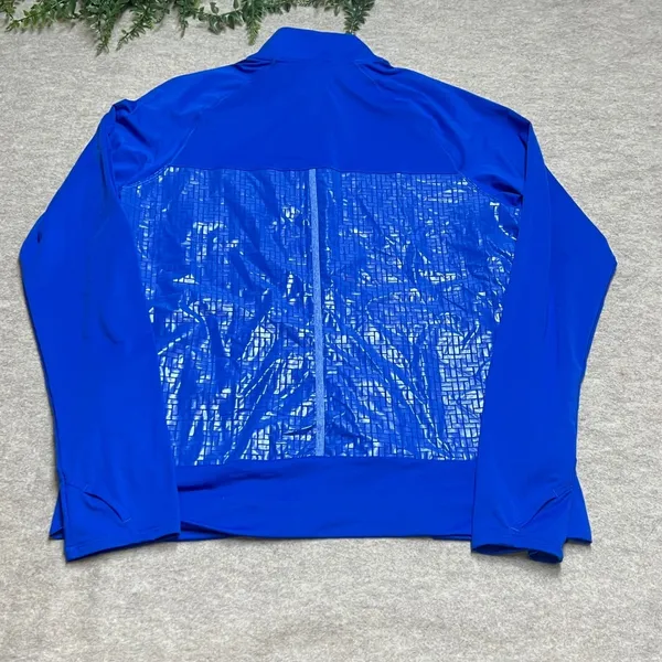 Adidas‎ Golf Rangewear Full Zip Jacket Womens Sz L Blue Mock Neck Activewear New - Image 2