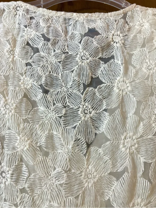 En Saison white floral eyelet lace tiered maxi dress - Image 5