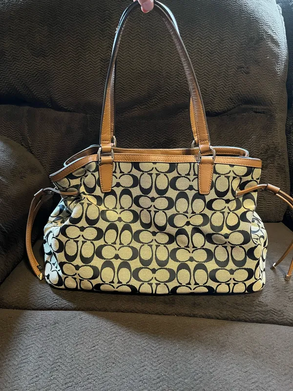 Coach Snake Stripe Signature Drawstring Carryall - Image 2