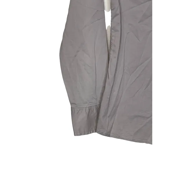 Gap Women's Shirt Button Up Collared Long Sleeve Top‎ Pocket Gray Size Small - Image 9